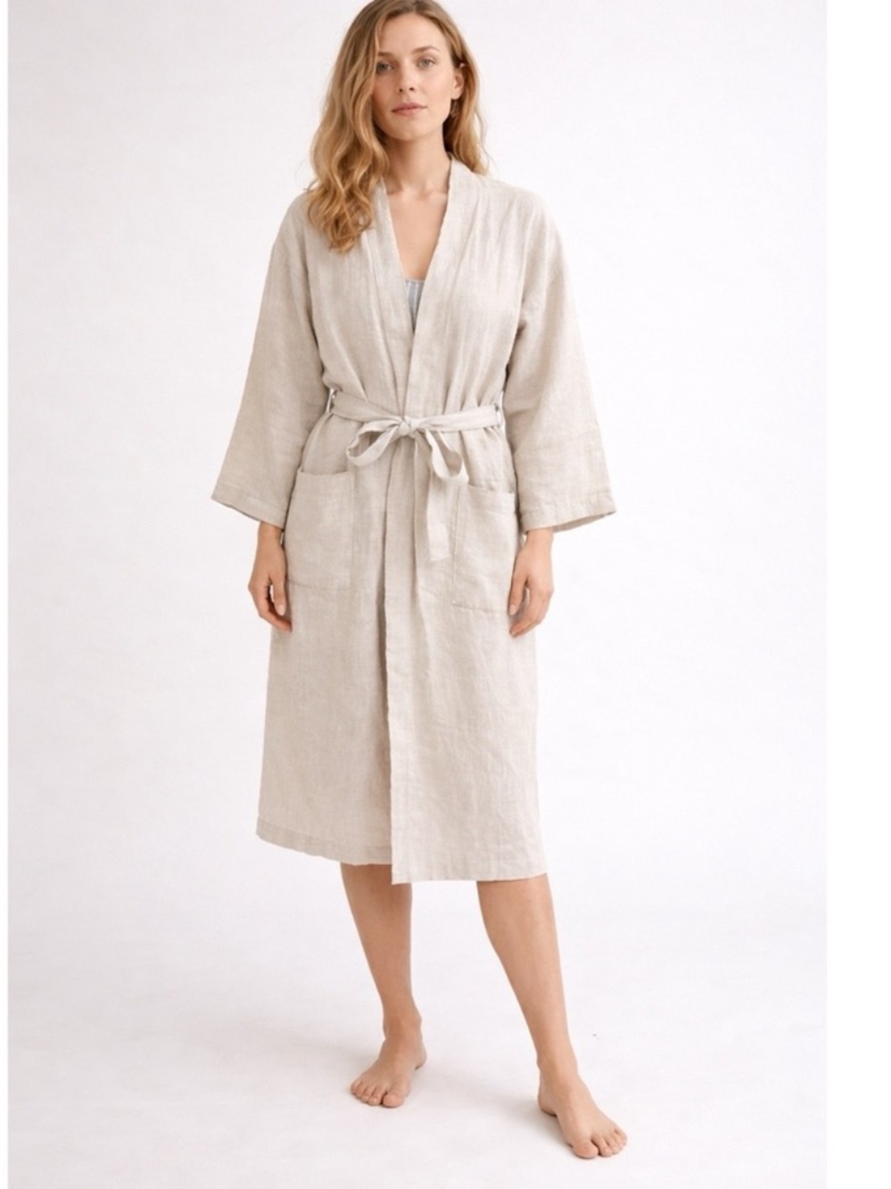 Piglet In Bed linen robe. One size.
